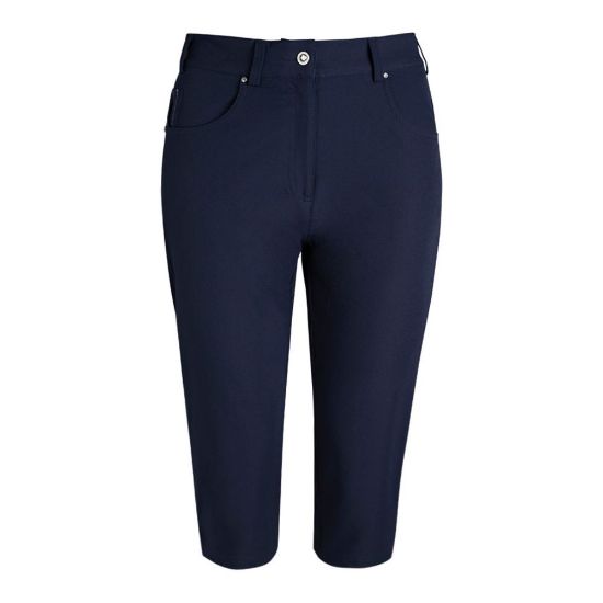 Glenmuir Ladies Phoebe Navy Golf Pedal Pushers Front View