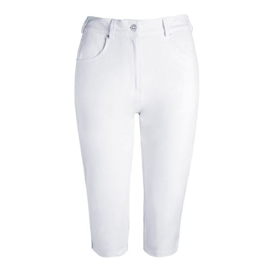 Glenmuir Ladies Phoebe White Golf Pedal Pushers Front View