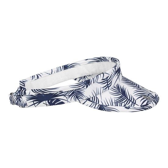 Glenmuir Ladies Lexi White Print Golf Visor Side View
