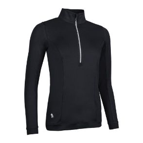 Glenmuir Ladies Carina Black Golf Midlayer Front View