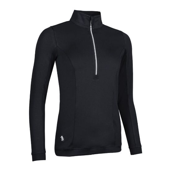Glenmuir Ladies Carina Black Golf Midlayer Front View