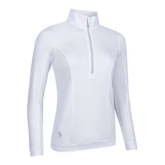 Glenmuir Ladies Carina White Golf Midlayer Front View