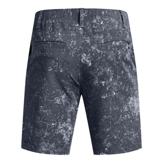 Under Armour Men's Drive Printed Grey Golf Shorts Back View