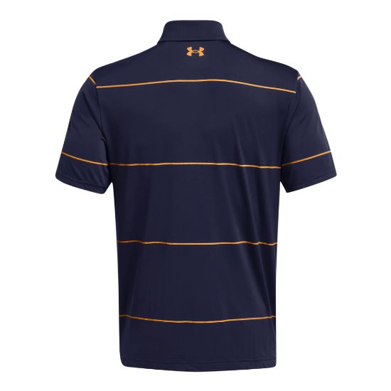 Under Armour Men's Playoff 3.0 Stripe Navy Golf Polo Shirt Back View