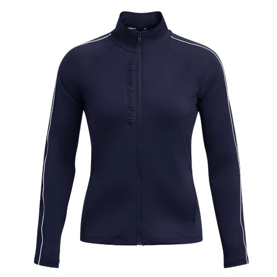 Under Armour Ladies Storm Full Zip Navy Golf Midlayer Front View