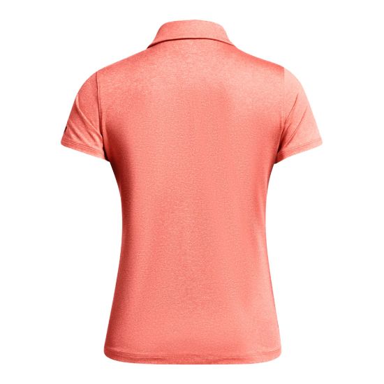 Under Armour Ladies Playoff Red Golf Polo Shirt Back View