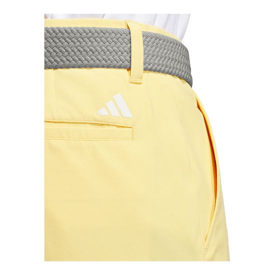 adidas Men's Ultimate 365 Semi Spark Yellow Golf Shorts Back View