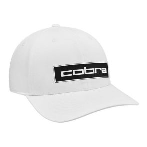 Cobra Tour Tech White Golf Cap Front View
