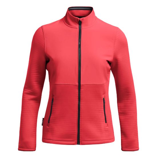 Under Armour Ladies Storm Daytona Red Golf Jacket Front View