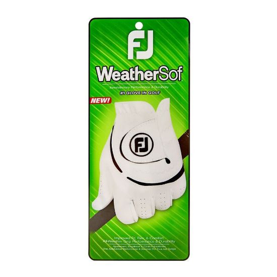 FootJoy Men's WeatherSof White/Black Golf Glove