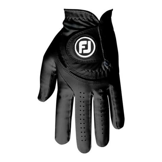 FootJoy Men's WeatherSof Black Golf Glove Front View
