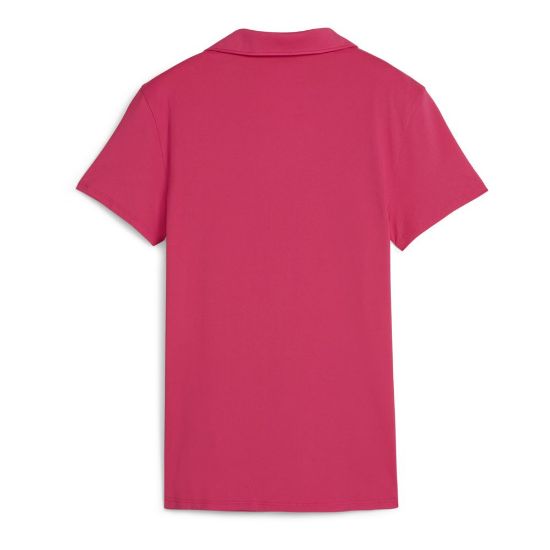  Puma Ladies Cloudspun Piped Garnet Golf Polo Shirt Back View