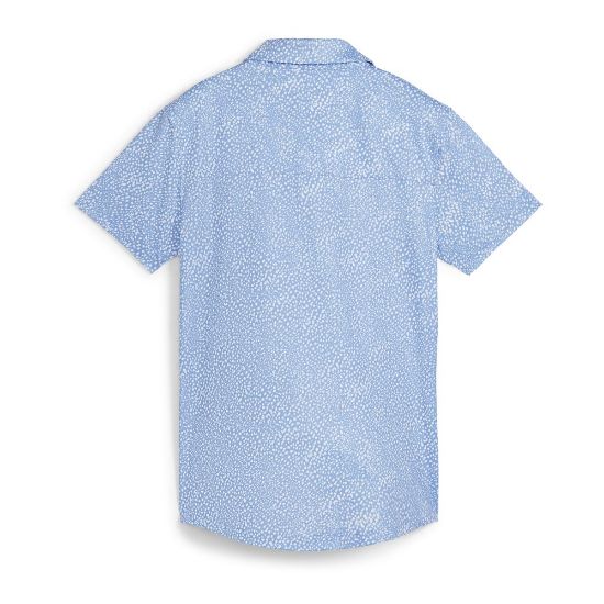 Puma Ladies Cloudspun Microdot Blue Golf Polo Shirt Back View