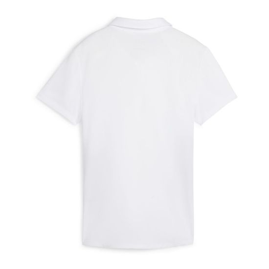 Puma Ladies Pure White Golf Polo Shirt Back View