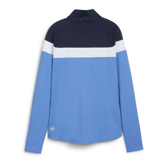 Puma Ladies Lightweight 1/4 Zip Navy Golf Midlayer Back View