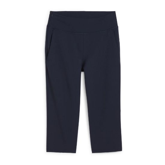 Puma Ladies Everyday Capri Navy Golf Trousers Front View