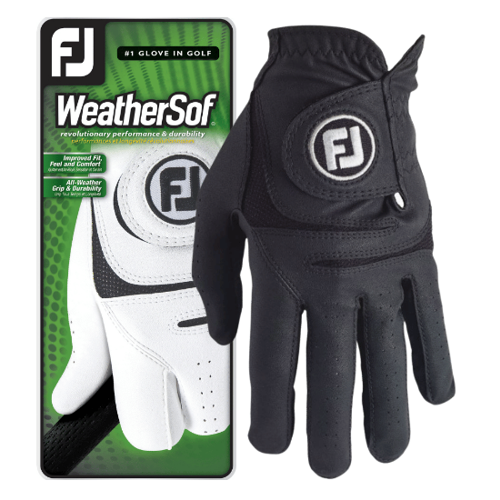 FootJoy Mens and Womens WeatherSof Black Prev Gen