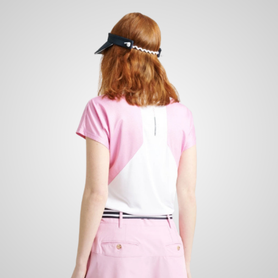 Abacus Ladies Simone Drycool Cupsleeve Golf Polo Shirt Peony Back