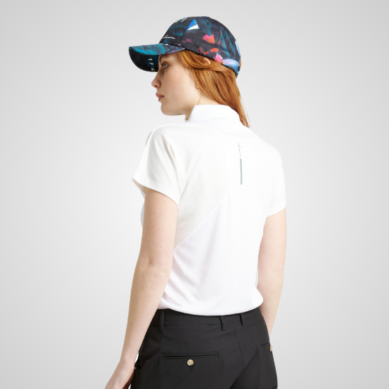 	 Abacus Ladies Simone Drycool Cupsleeve Golf Polo Shirt Turqouise Back