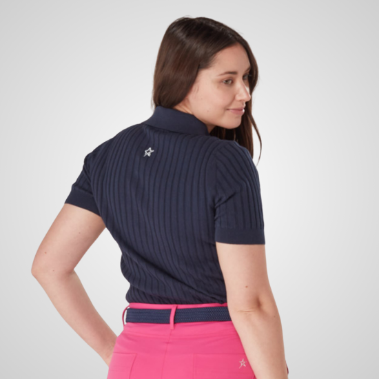Swing Out Sister Ladies Abigail Golf Sweater Navy Back