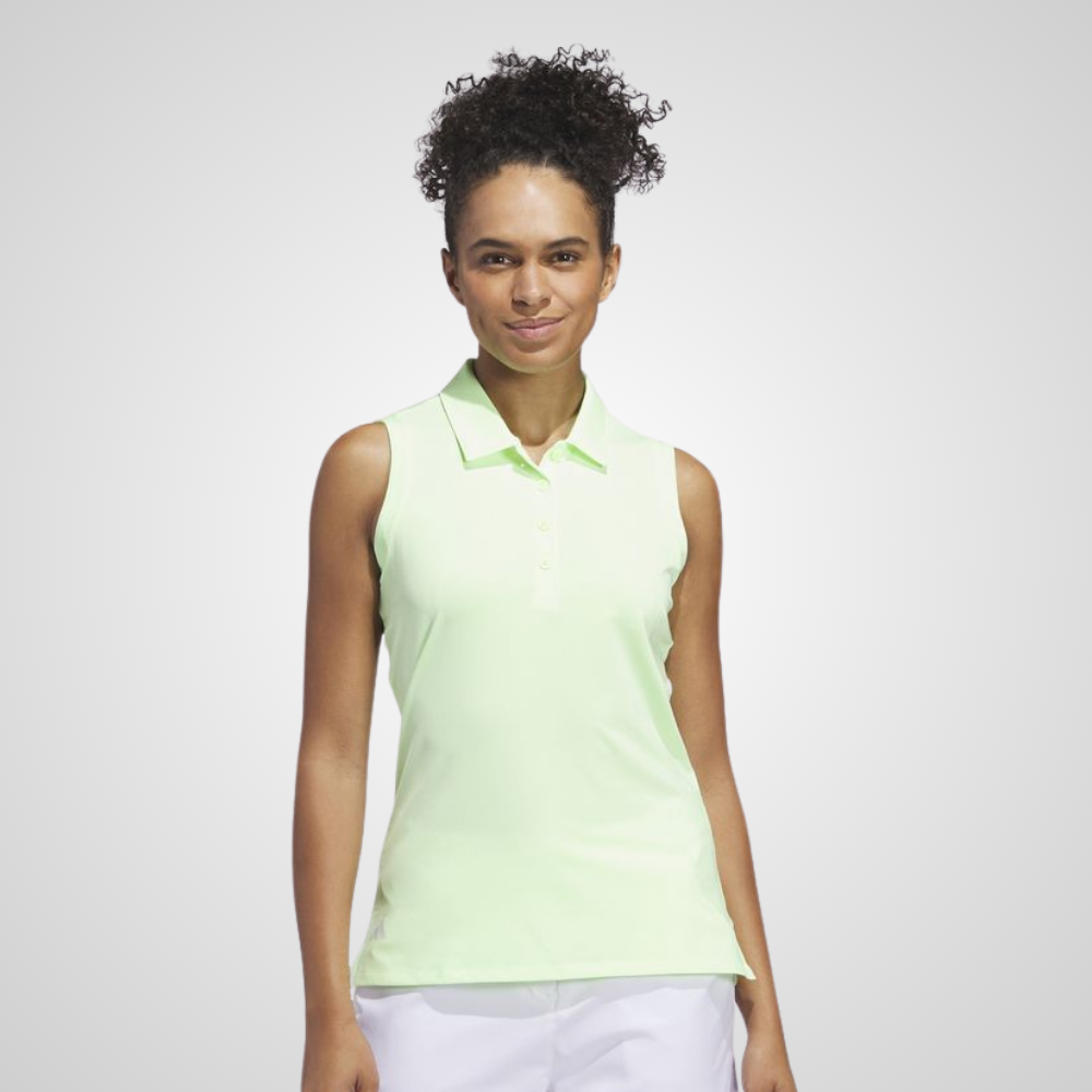adidas Ladies Ultimate Solid Sleeveless Golf Polo Shirt