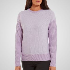 Picture of FootJoy Ladies Houndstooth Crewneck Golf Sweater