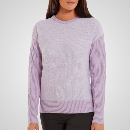 Picture of FootJoy Ladies Houndstooth Crewneck Golf Sweater