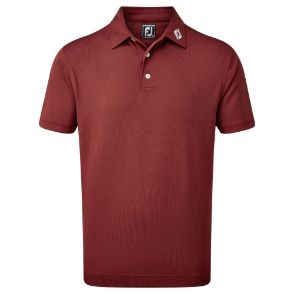 FootJoy Men's Stretch Pique Solid Maroon Golf Polo Shirt
