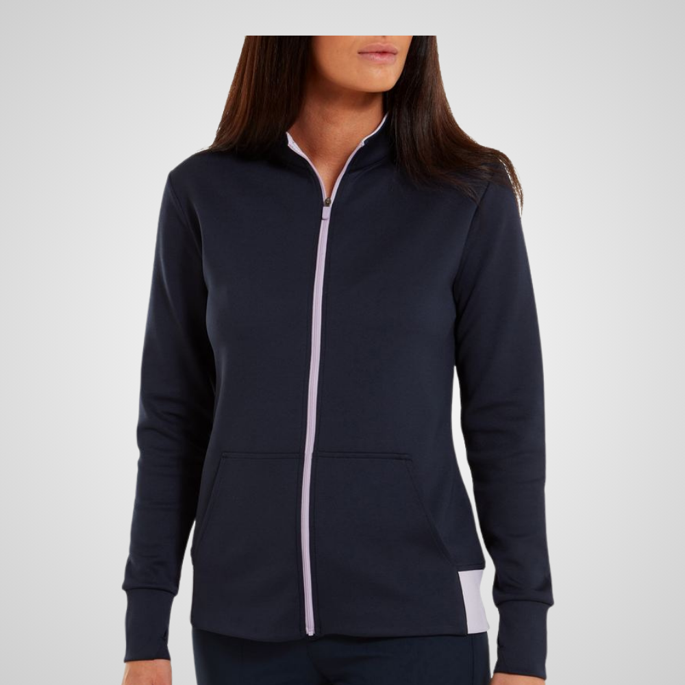 FootJoy Ladies Full Zip Knit Colour Block Golf Midlayer