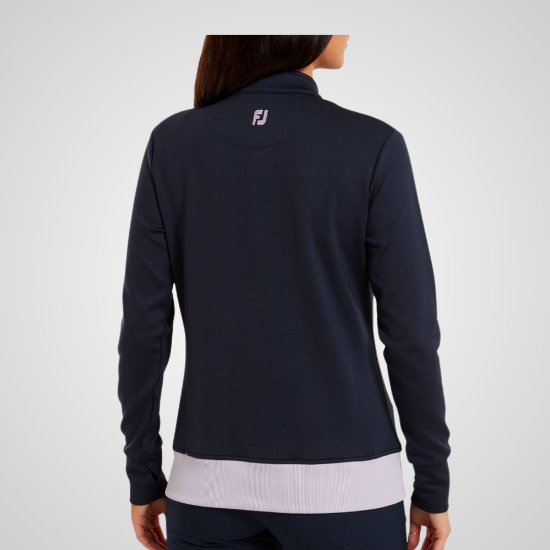 Picture of FootJoy Ladies Full Zip Knit Colour Block Golf Midlayer