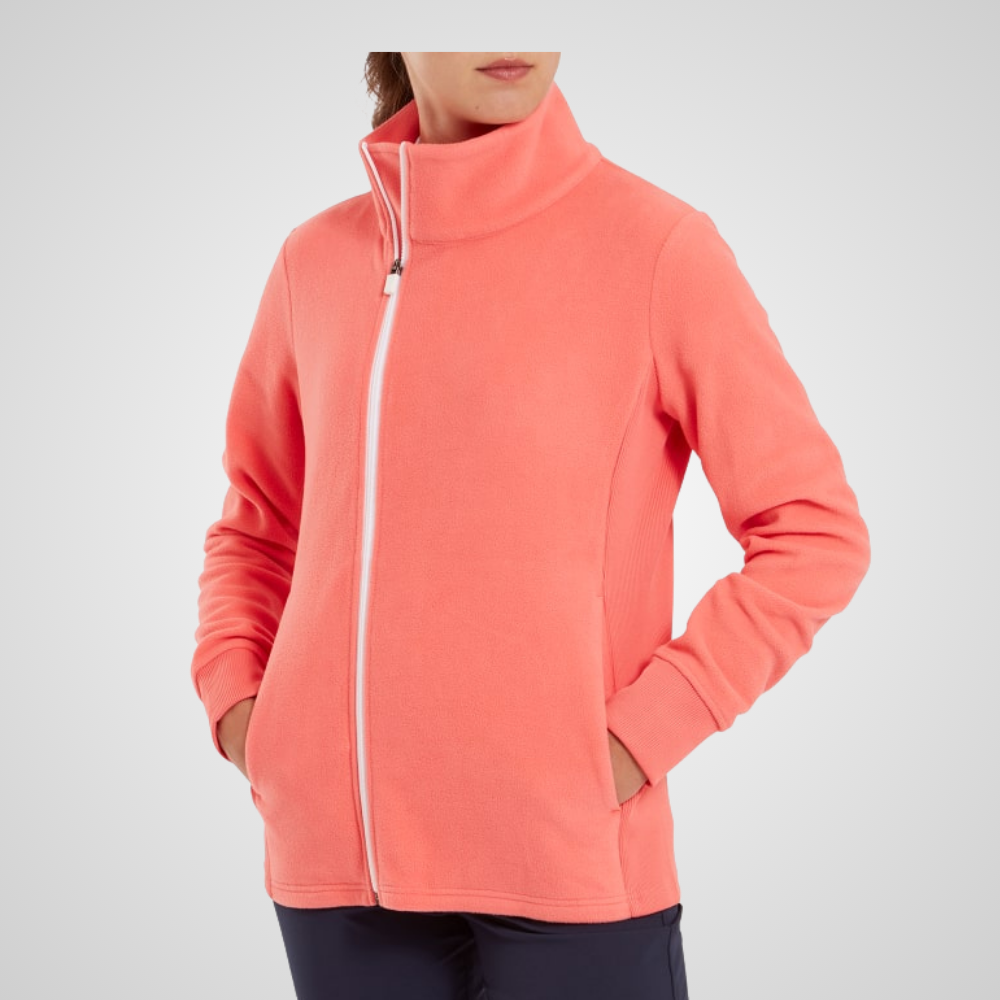 FootJoy Ladies Asymmetric Full Zip Fleece Golf Midlayer Foremost Golf Foremost Golf
