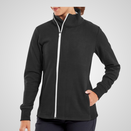 FootJoy Ladies Asymmetric Full Zip Fleece Golf Midlayer Foremost Golf Foremost Golf