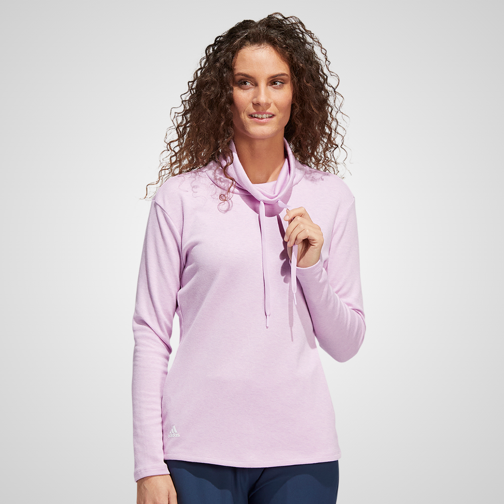 adidas Ladies Melange High Mock Golf Pullover 