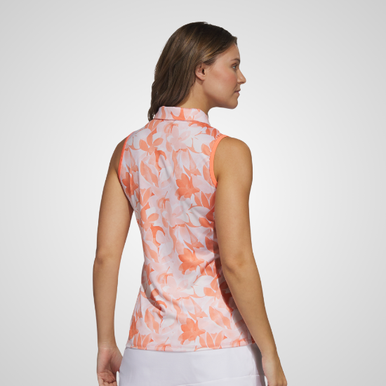 Picture of adidas Ladies Floral Sleeveless Golf Polo Shirt