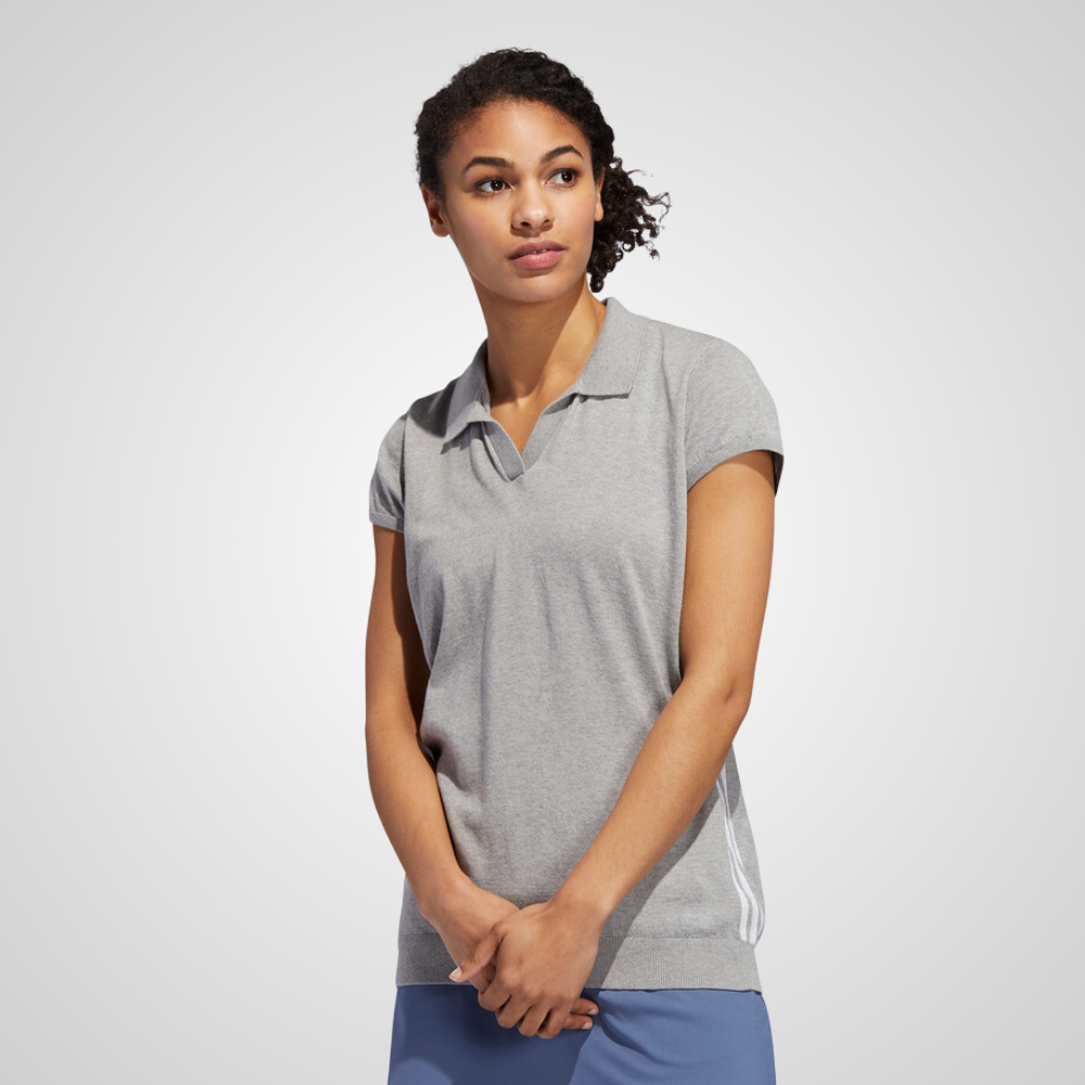 adidas Ladies Sweater Knit Golf Polo Shirt