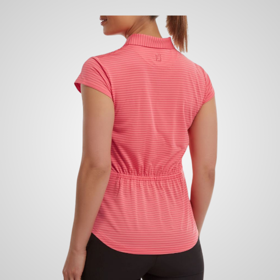 Picture of FootJoy Ladies Tonal Stripe Lisle Golf Polo Shirt