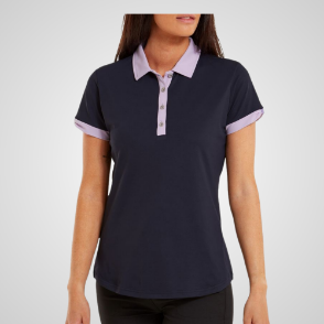 Picture of FootJoy Ladies Colour Block Pique Golf Polo Shirt