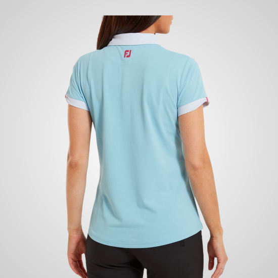 Picture of FootJoy Ladies Colour Block Pique Golf Polo Shirt