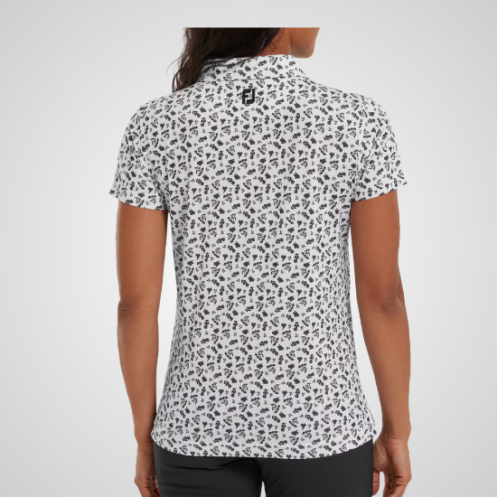 Picture of FootJoy Ladies Floral Print Lisle Golf Polo Shirt