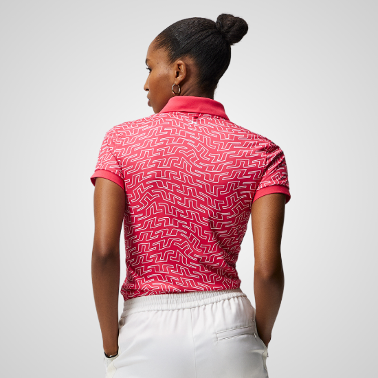 Picture of J.Lindeberg Ladies Tour Tech Print Golf Polo Shirt