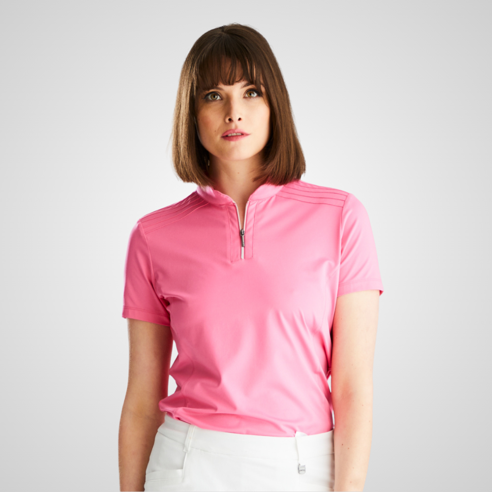 PING Ladies Martina Zip Neck Golf Polo Shirt