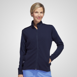 Picture of adidas Ladies Textured Full Zip Golf Jacket