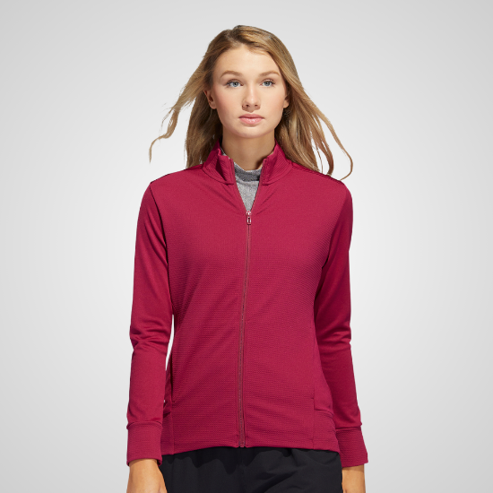 Picture of adidas Ladies Textured Full Zip Golf Jacket