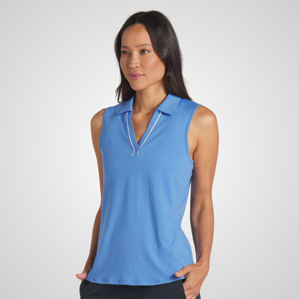 Puma Ladies Cloudspun Piped SL Golf Polo Shirt