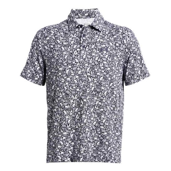 Under Armour Men's Playoff 3.0 Printed Bear Botanic Golf Polo Shirt Front View