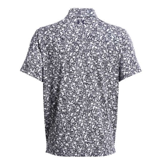 Under Armour Men's Playoff 3.0 Printed Bear Botanic Golf Polo Shirt Front View