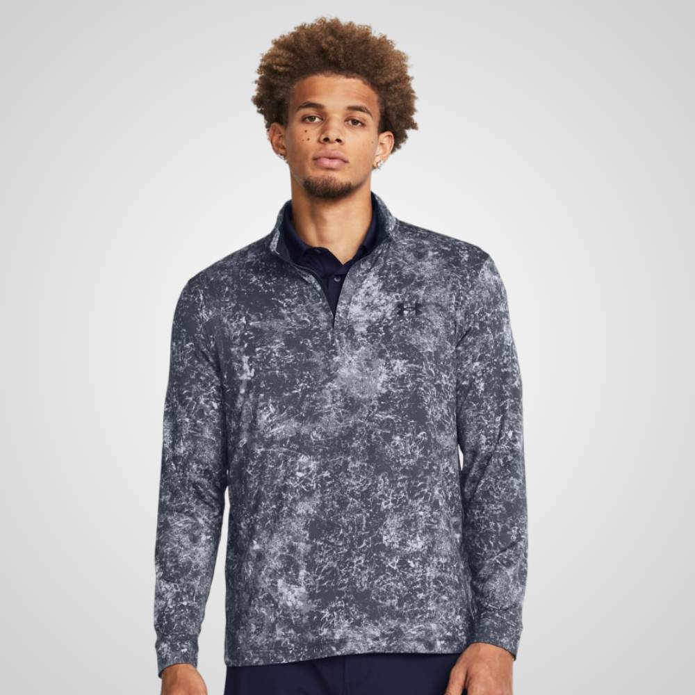 Under Armour Men's Playoff Printed 1/4 Zip Golf Midlayer