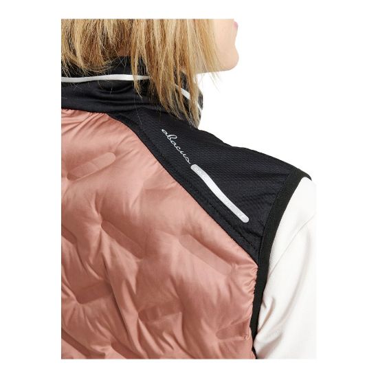 Model wearing Abacus Ladies Grove Hybrid Golf Vest Rear View Detail
