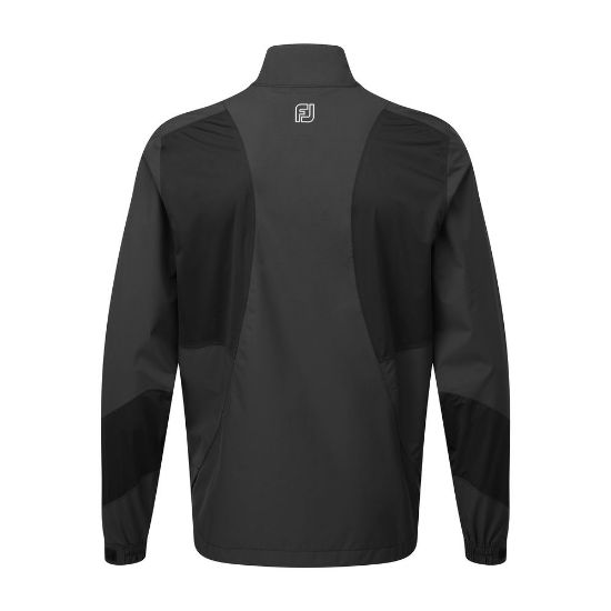 FootJoy Men's Hydrolite X Golf Rain Jacket Black Rear View