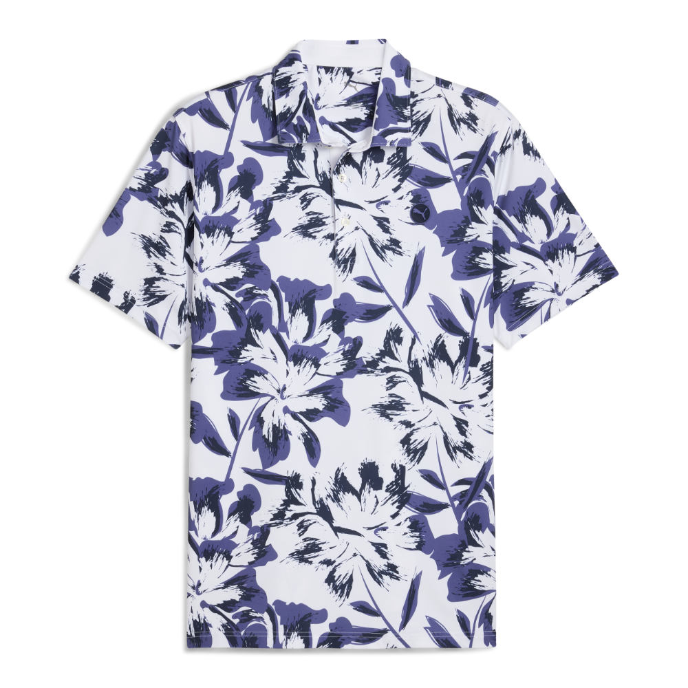 Puma Men's MATTR Broken Flower Golf Polo Shirt
